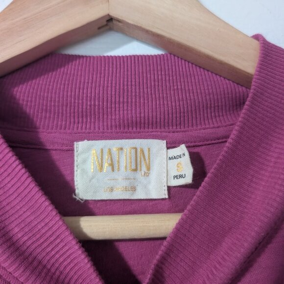 Nation Los Angeles | Shelby Long Sleeve In Miss Magenta - Picture 6 of 11